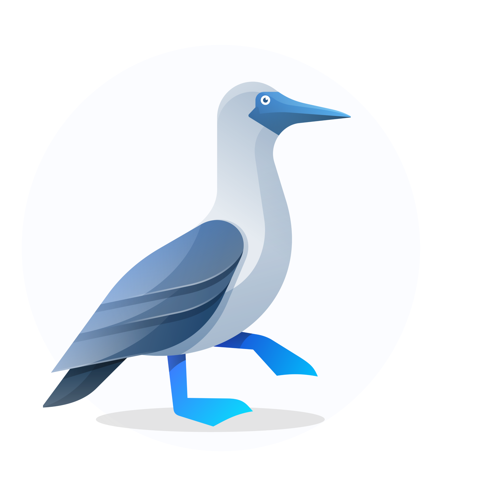 Das Bluepick-Logo, der Blaufußtölpel